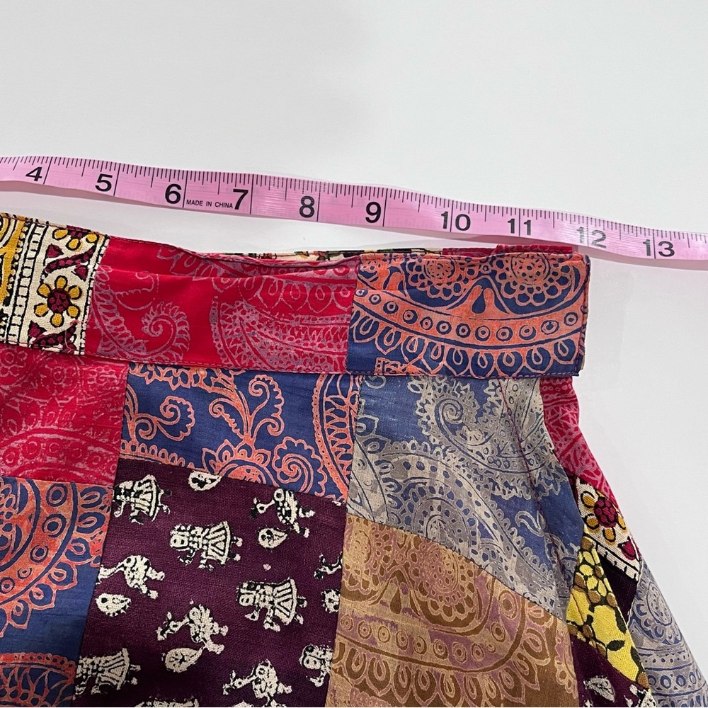 Vintage Handmade Patchwork Maxi Skirt Multicolor … - image 7